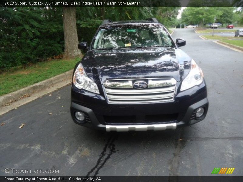 Deep Indigo Pearl / Warm Ivory Leather 2013 Subaru Outback 3.6R Limited
