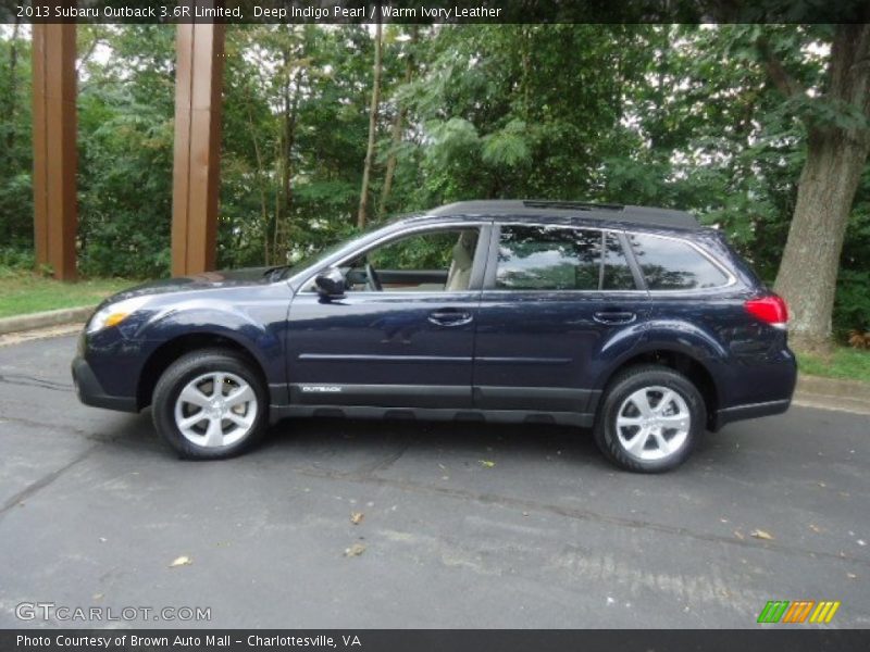 Deep Indigo Pearl / Warm Ivory Leather 2013 Subaru Outback 3.6R Limited