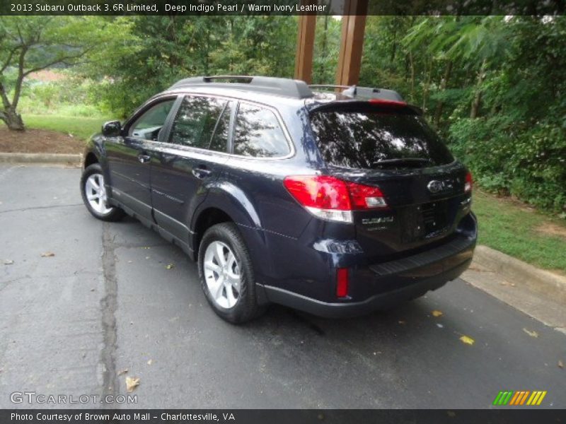 Deep Indigo Pearl / Warm Ivory Leather 2013 Subaru Outback 3.6R Limited