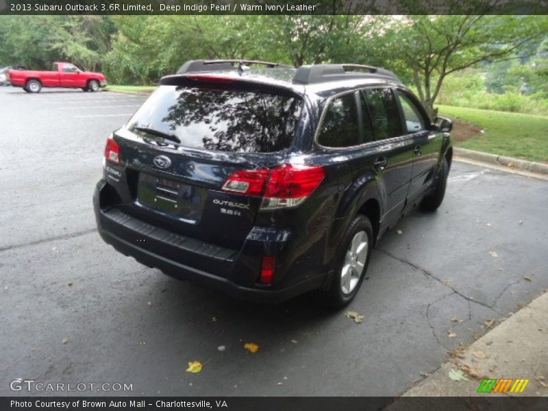 Deep Indigo Pearl / Warm Ivory Leather 2013 Subaru Outback 3.6R Limited