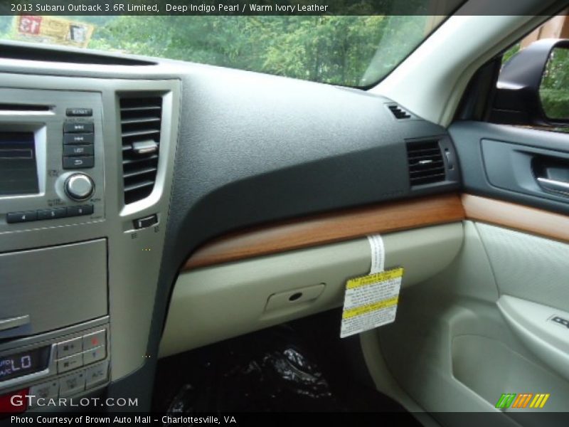 Deep Indigo Pearl / Warm Ivory Leather 2013 Subaru Outback 3.6R Limited