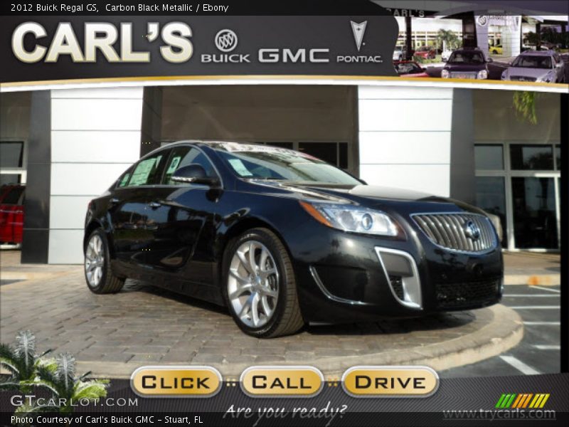 Carbon Black Metallic / Ebony 2012 Buick Regal GS