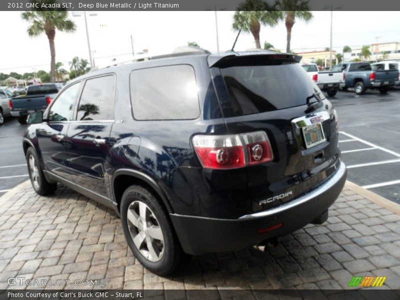Deep Blue Metallic / Light Titanium 2012 GMC Acadia SLT