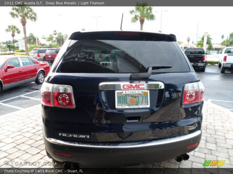 Deep Blue Metallic / Light Titanium 2012 GMC Acadia SLT