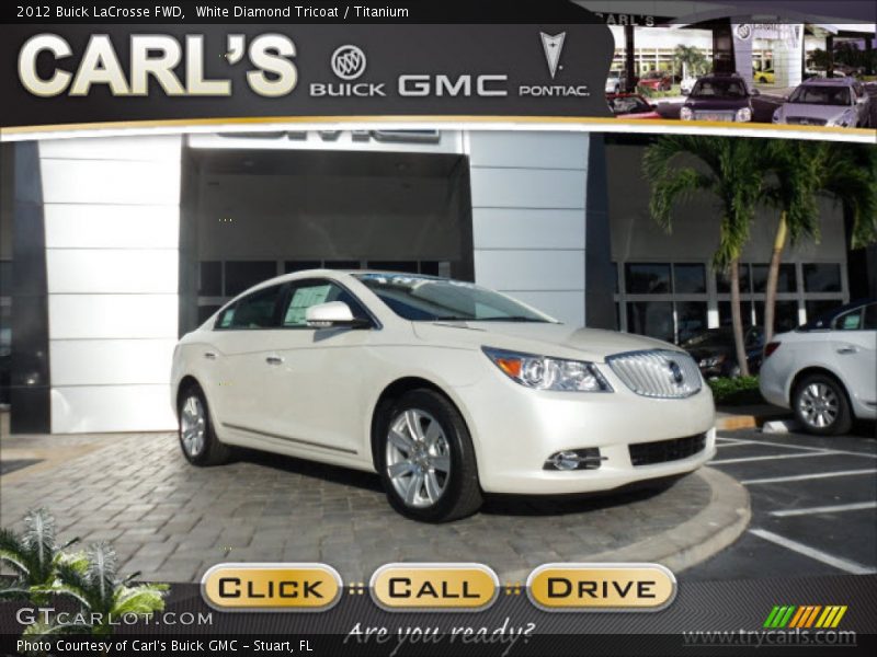 White Diamond Tricoat / Titanium 2012 Buick LaCrosse FWD