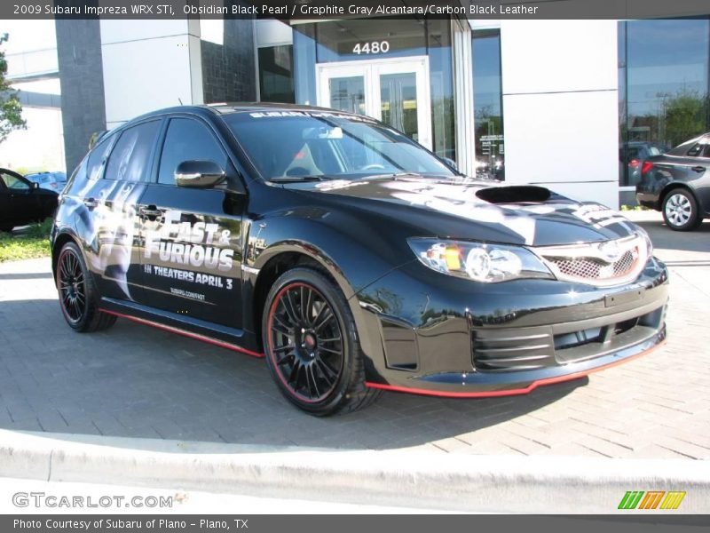 Obsidian Black Pearl / Graphite Gray Alcantara/Carbon Black Leather 2009 Subaru Impreza WRX STi