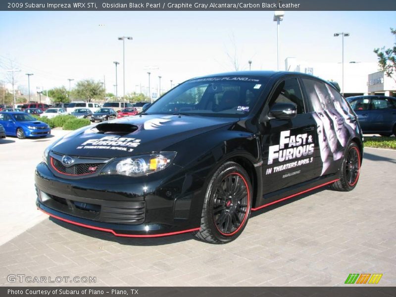 Obsidian Black Pearl / Graphite Gray Alcantara/Carbon Black Leather 2009 Subaru Impreza WRX STi