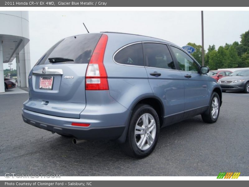 Glacier Blue Metallic / Gray 2011 Honda CR-V EX 4WD
