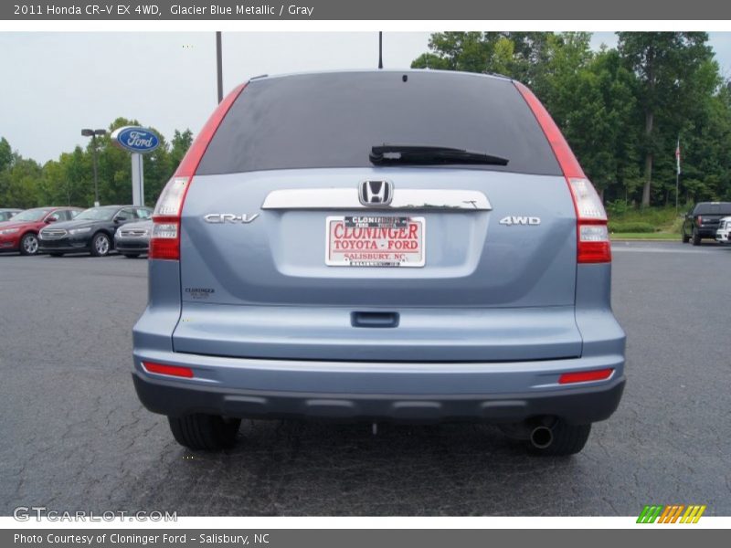 Glacier Blue Metallic / Gray 2011 Honda CR-V EX 4WD