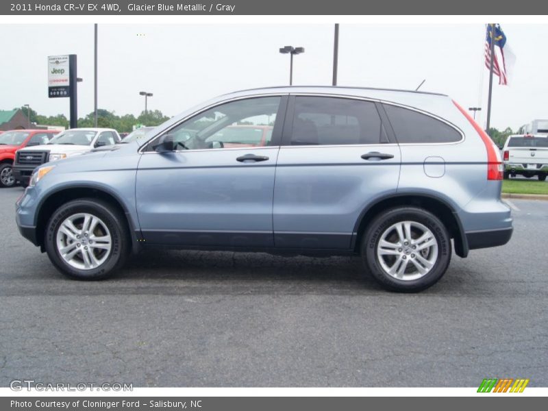 Glacier Blue Metallic / Gray 2011 Honda CR-V EX 4WD