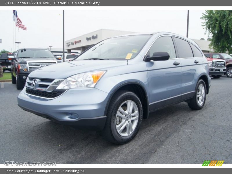 Glacier Blue Metallic / Gray 2011 Honda CR-V EX 4WD