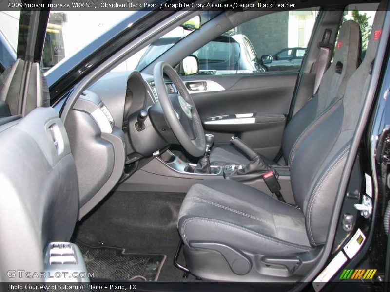 Obsidian Black Pearl / Graphite Gray Alcantara/Carbon Black Leather 2009 Subaru Impreza WRX STi