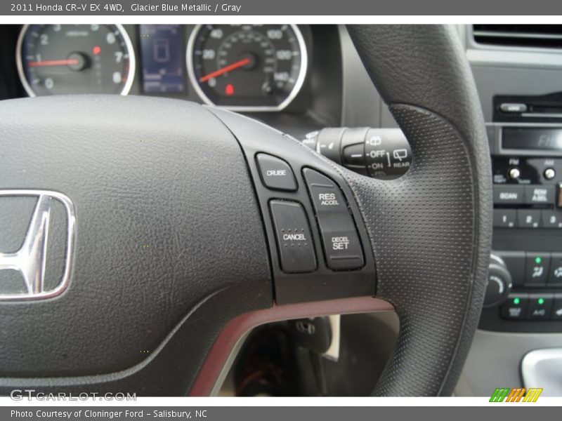 Glacier Blue Metallic / Gray 2011 Honda CR-V EX 4WD
