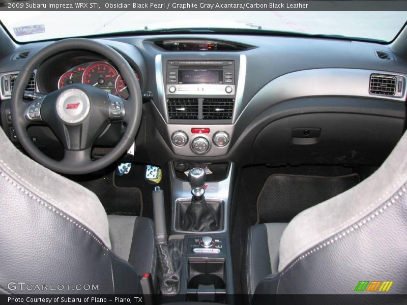 Obsidian Black Pearl / Graphite Gray Alcantara/Carbon Black Leather 2009 Subaru Impreza WRX STi