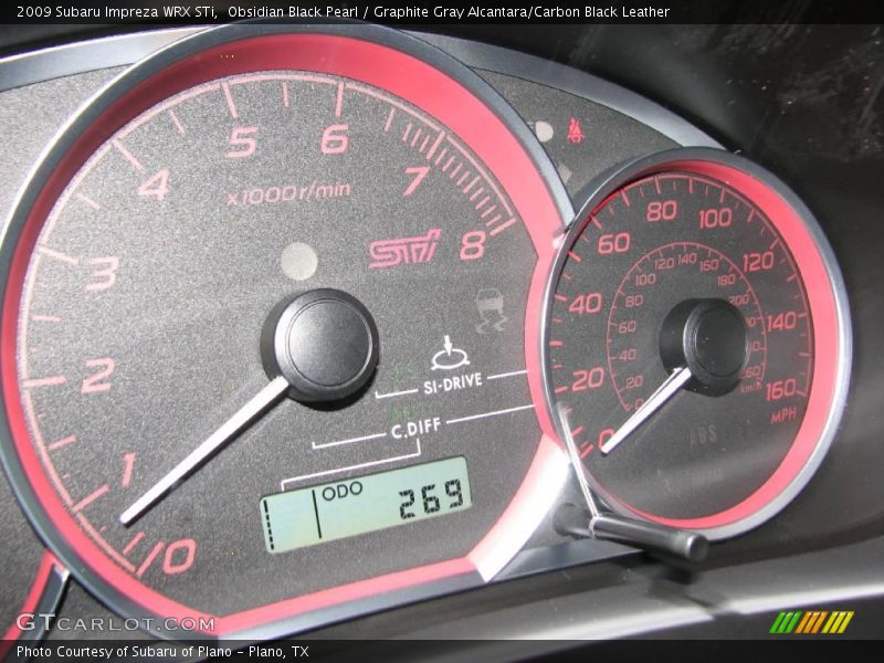 Obsidian Black Pearl / Graphite Gray Alcantara/Carbon Black Leather 2009 Subaru Impreza WRX STi
