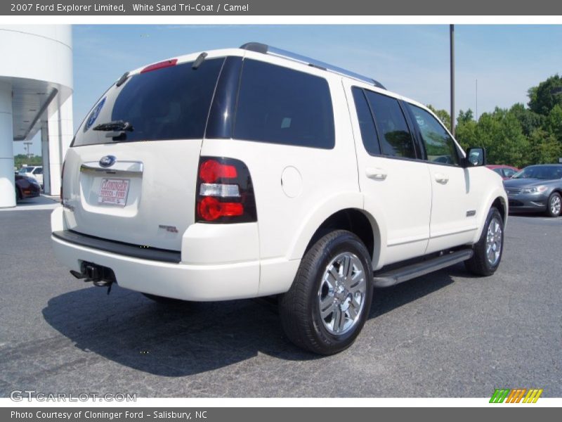 White Sand Tri-Coat / Camel 2007 Ford Explorer Limited
