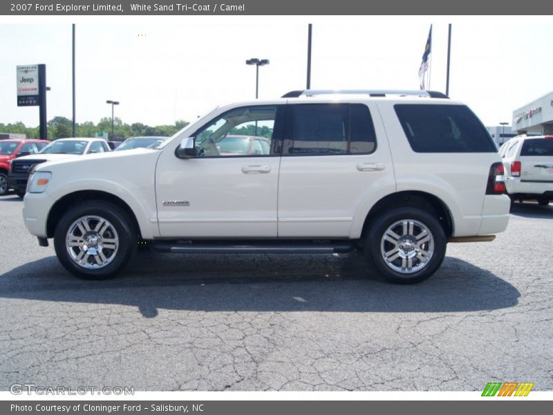 White Sand Tri-Coat / Camel 2007 Ford Explorer Limited