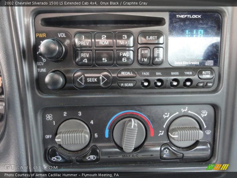 Onyx Black / Graphite Gray 2002 Chevrolet Silverado 1500 LS Extended Cab 4x4