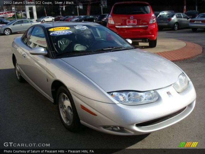 Silver / Black 2002 Saturn S Series SC2 Coupe