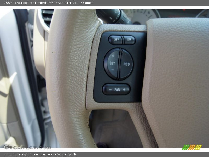 White Sand Tri-Coat / Camel 2007 Ford Explorer Limited