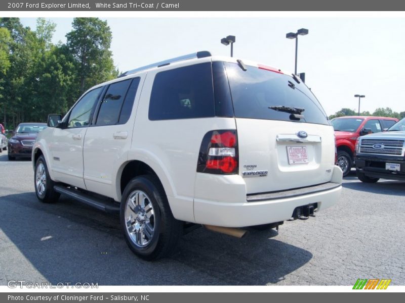 White Sand Tri-Coat / Camel 2007 Ford Explorer Limited
