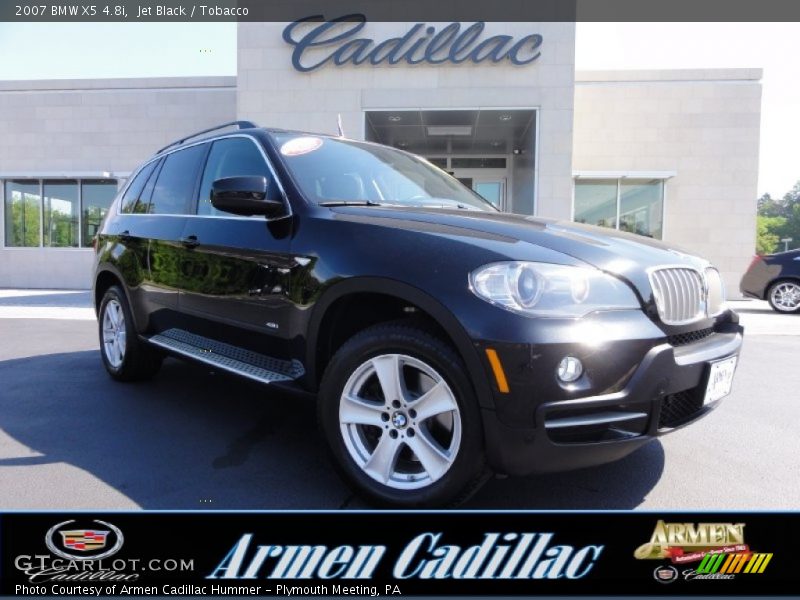 Jet Black / Tobacco 2007 BMW X5 4.8i