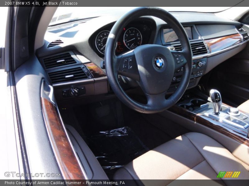 Jet Black / Tobacco 2007 BMW X5 4.8i