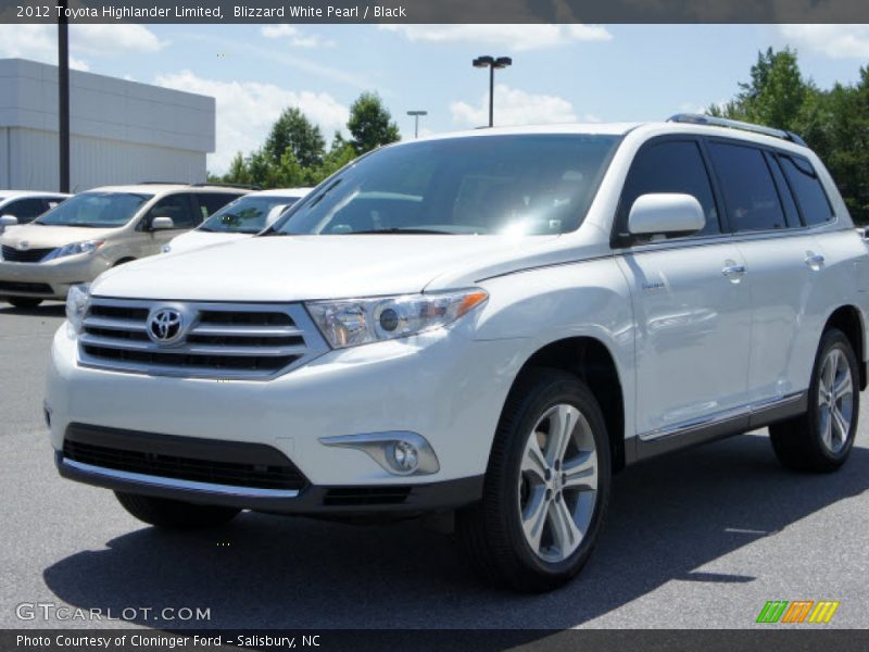 Blizzard White Pearl / Black 2012 Toyota Highlander Limited