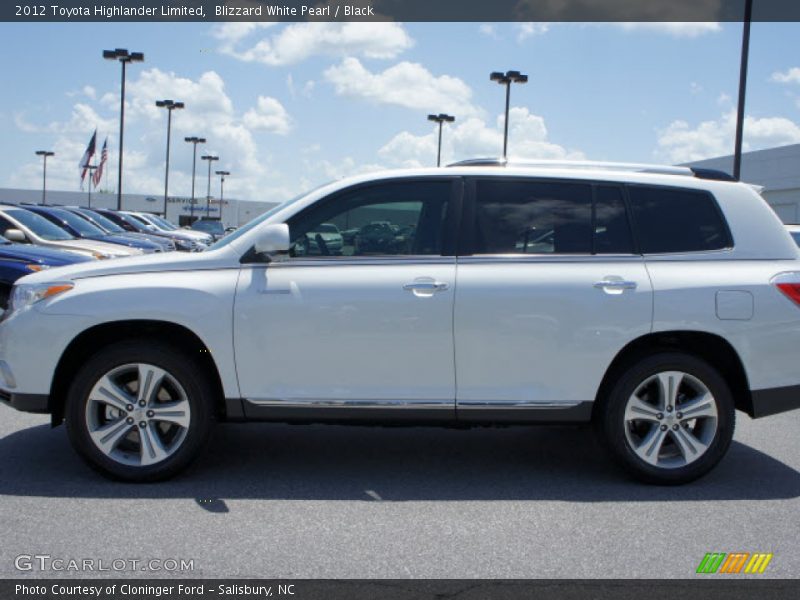 Blizzard White Pearl / Black 2012 Toyota Highlander Limited