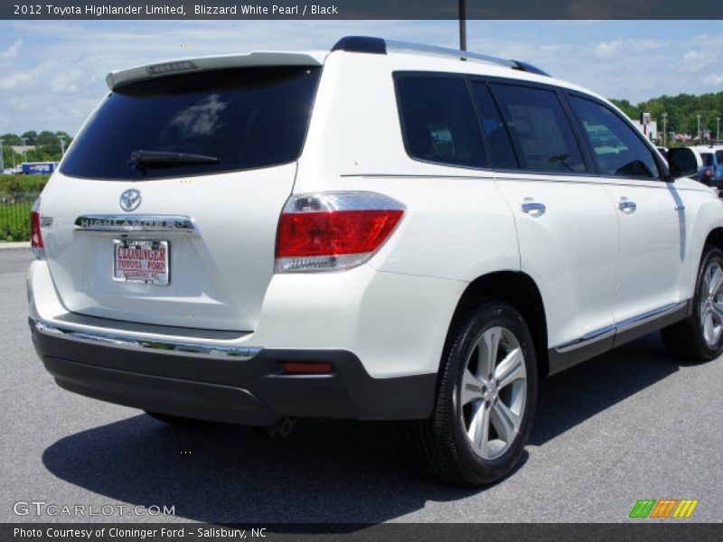 Blizzard White Pearl / Black 2012 Toyota Highlander Limited