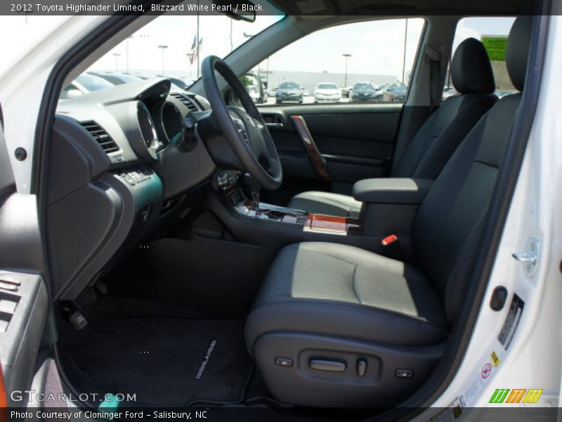 Blizzard White Pearl / Black 2012 Toyota Highlander Limited