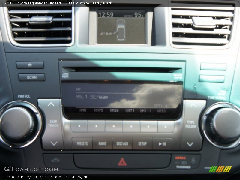Blizzard White Pearl / Black 2012 Toyota Highlander Limited