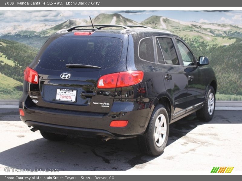 Ebony Black / Gray 2009 Hyundai Santa Fe GLS 4WD