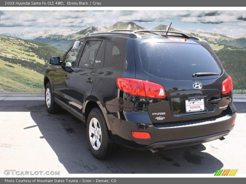 Ebony Black / Gray 2009 Hyundai Santa Fe GLS 4WD