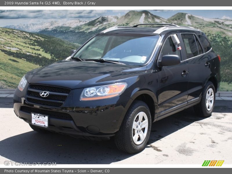Ebony Black / Gray 2009 Hyundai Santa Fe GLS 4WD