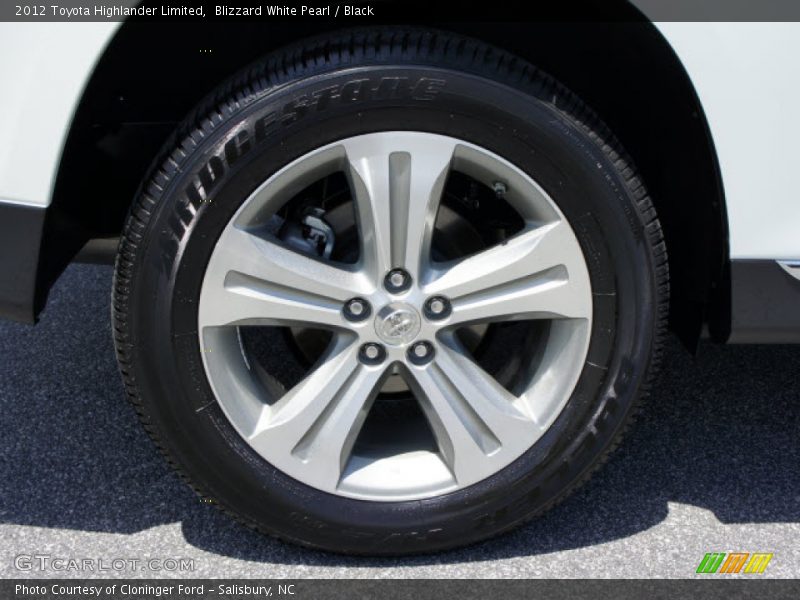 Blizzard White Pearl / Black 2012 Toyota Highlander Limited