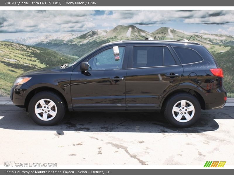 Ebony Black / Gray 2009 Hyundai Santa Fe GLS 4WD