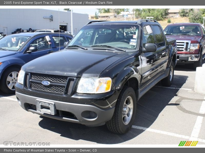 Black Clearcoat / Medium Dark Flint 2005 Ford Explorer Sport Trac XLT