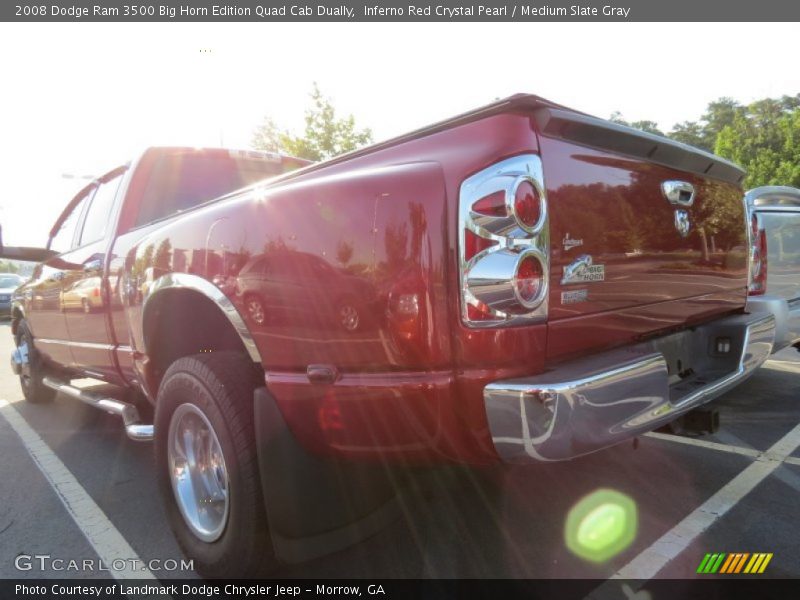 Inferno Red Crystal Pearl / Medium Slate Gray 2008 Dodge Ram 3500 Big Horn Edition Quad Cab Dually