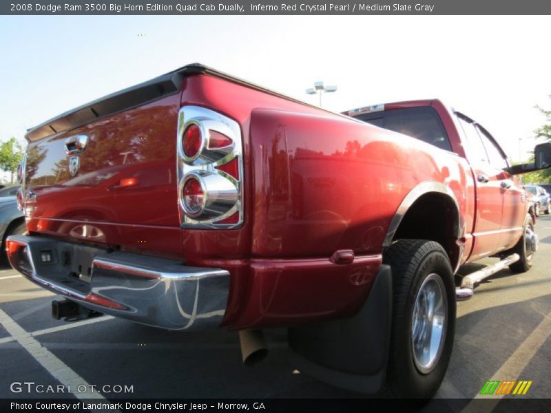 Inferno Red Crystal Pearl / Medium Slate Gray 2008 Dodge Ram 3500 Big Horn Edition Quad Cab Dually