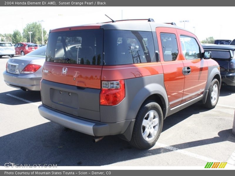 Sunset Orange Pearl / Black 2004 Honda Element EX AWD