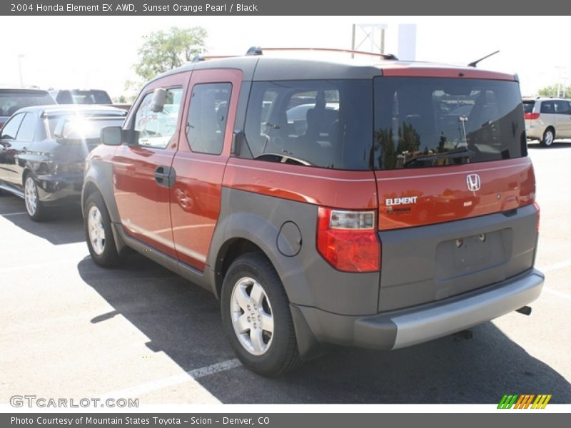 Sunset Orange Pearl / Black 2004 Honda Element EX AWD