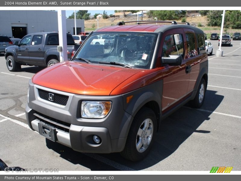 Sunset Orange Pearl / Black 2004 Honda Element EX AWD
