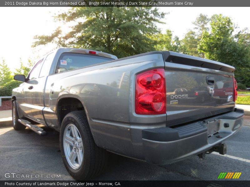 Bright Silver Metallic / Dark Slate Gray/Medium Slate Gray 2011 Dodge Dakota Big Horn Extended Cab