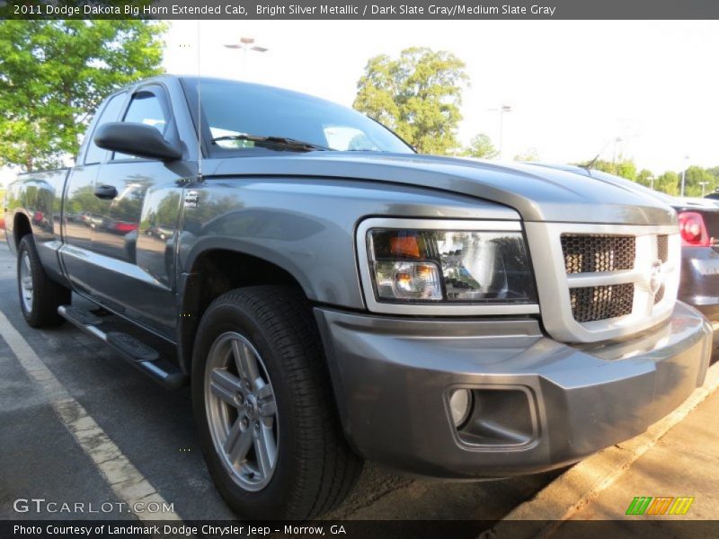 Bright Silver Metallic / Dark Slate Gray/Medium Slate Gray 2011 Dodge Dakota Big Horn Extended Cab