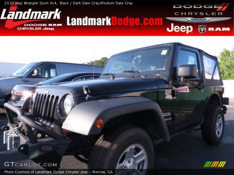 Black / Dark Slate Gray/Medium Slate Gray 2010 Jeep Wrangler Sport 4x4