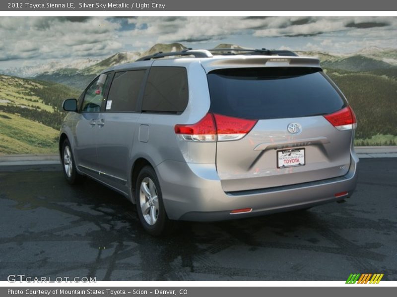 Silver Sky Metallic / Light Gray 2012 Toyota Sienna LE