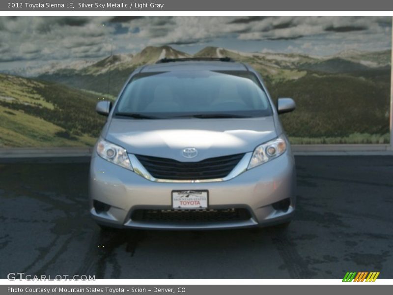 Silver Sky Metallic / Light Gray 2012 Toyota Sienna LE