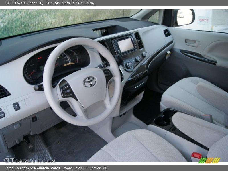 Silver Sky Metallic / Light Gray 2012 Toyota Sienna LE