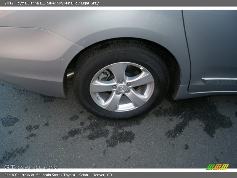 Silver Sky Metallic / Light Gray 2012 Toyota Sienna LE